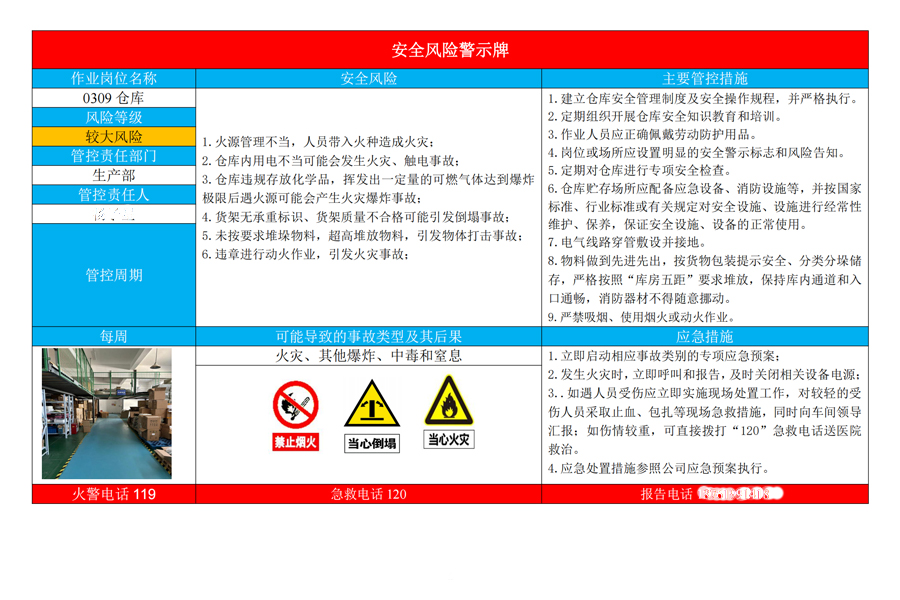 苏州企业安全生产“六化”“两牌三图”安全生产公告栏